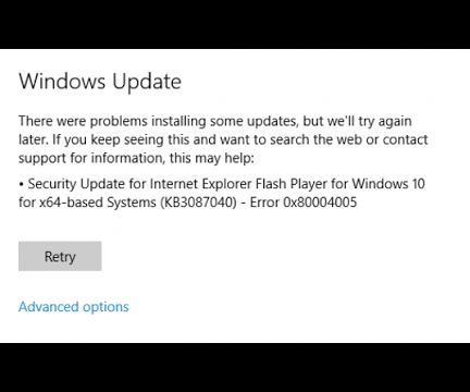 Fix for Flash Player Security Update Install Failure on Windows 10 