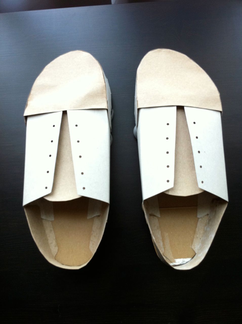 Old Man Shoes made from cardboard