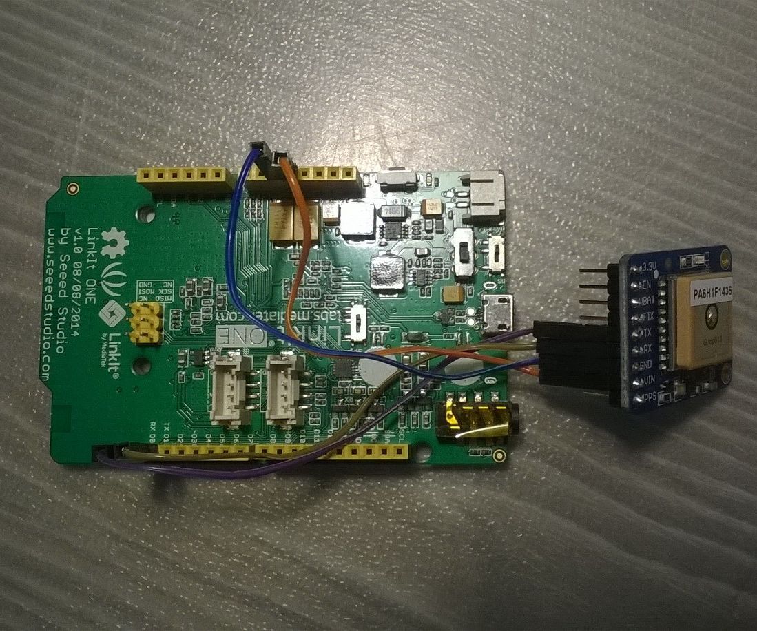 GPS Ultimate Breakout Board from Adafruit and LinkIt ONE Interfacing