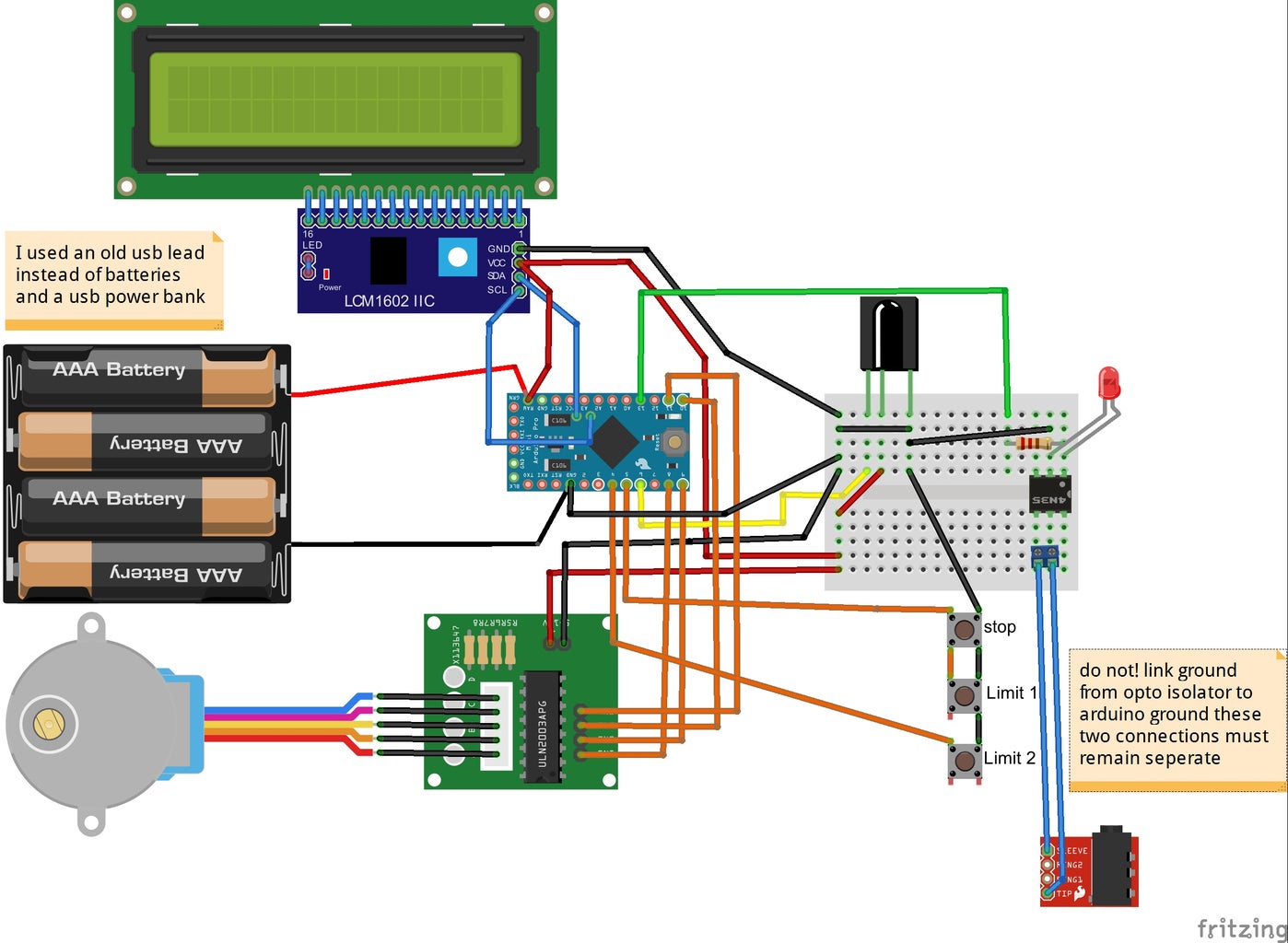 Wiring Arduino Slider Programming and Testing