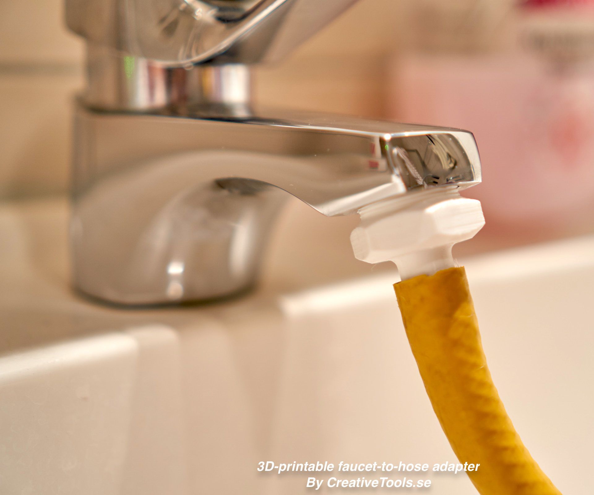 3D-printable Faucet-to-hose Adapter