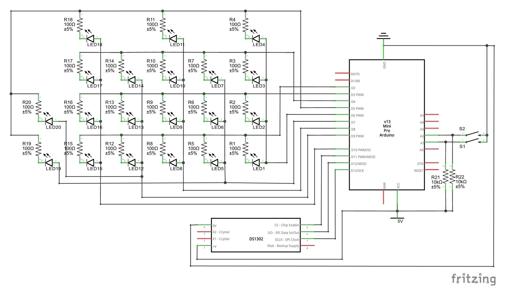 Beautiful Arduino Binary Clock : 6 Steps (with Pictures) - Instructables