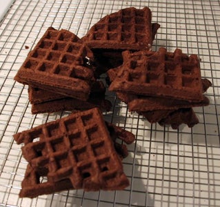 Quick (gluten Free Optional) Chocolate Waffle Cookies