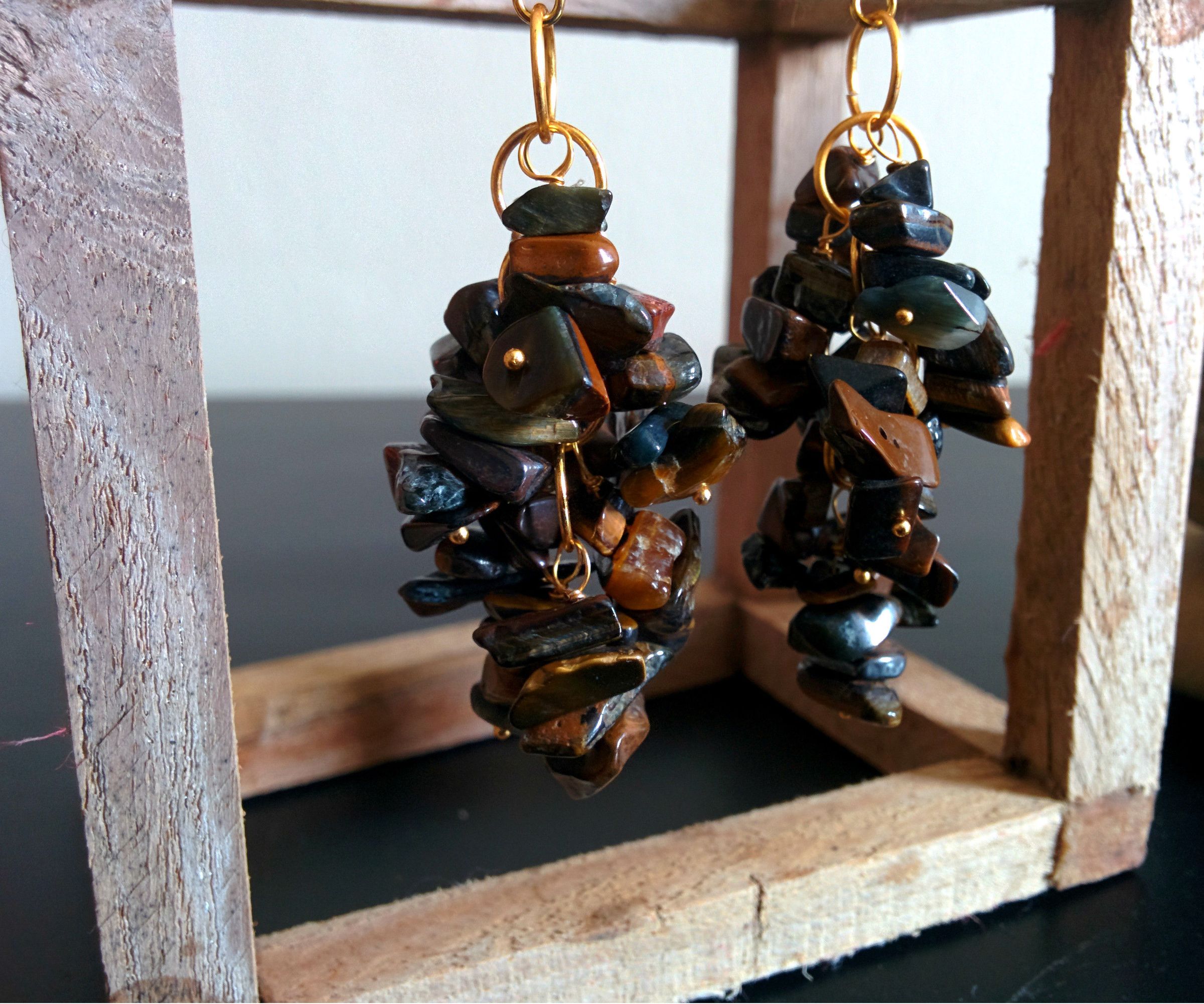 How to Create Stone Chips Cluster Earrings