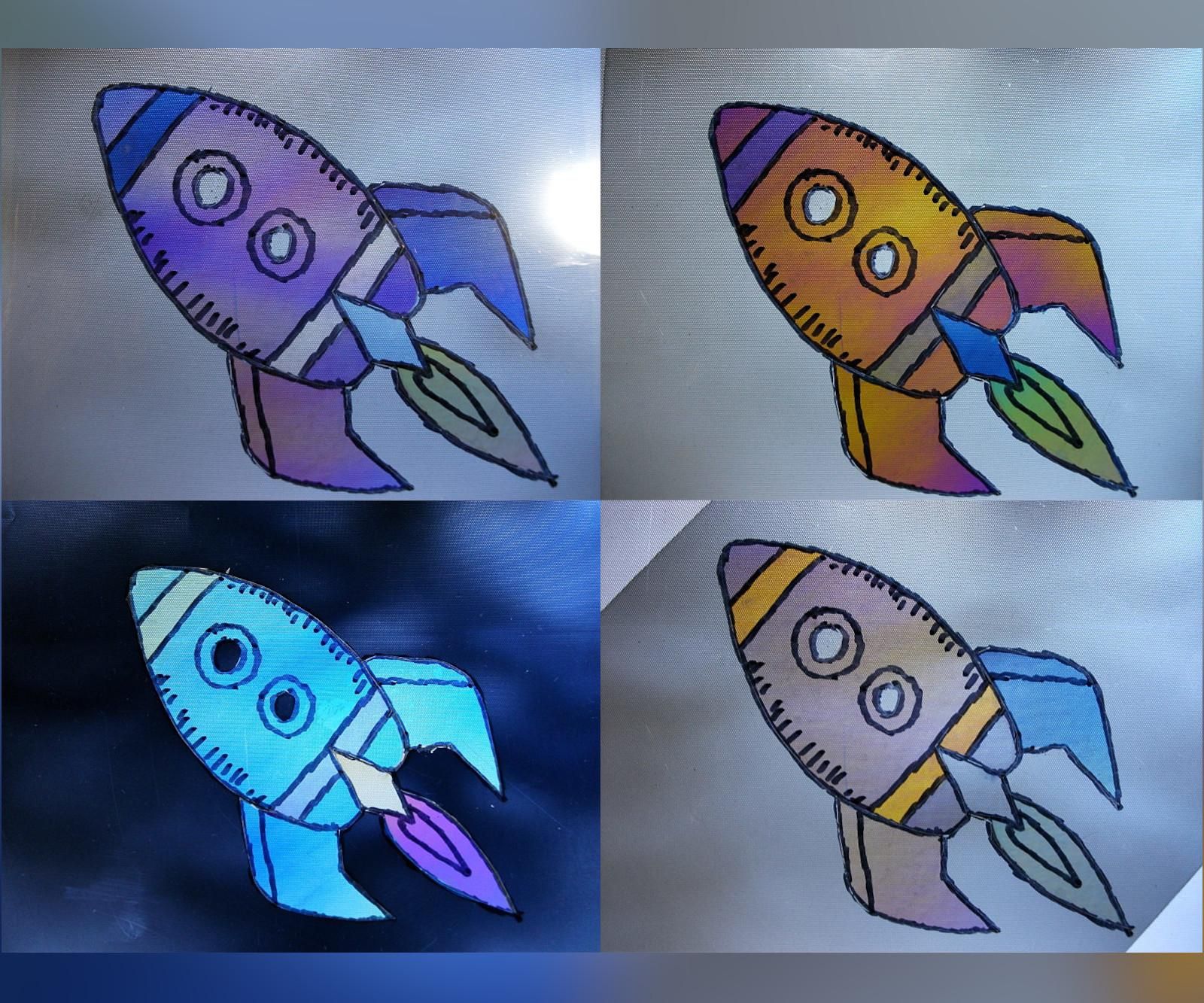 Colour Changing Packing Tape Art