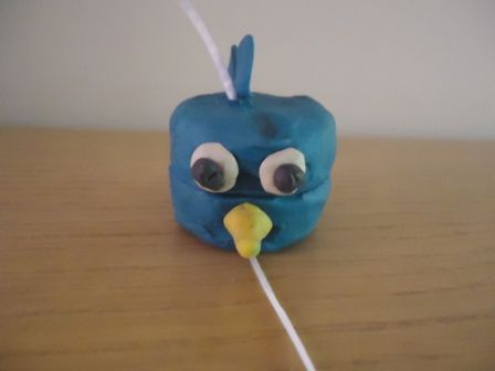 Exploding Blue Angry Bird From Clay