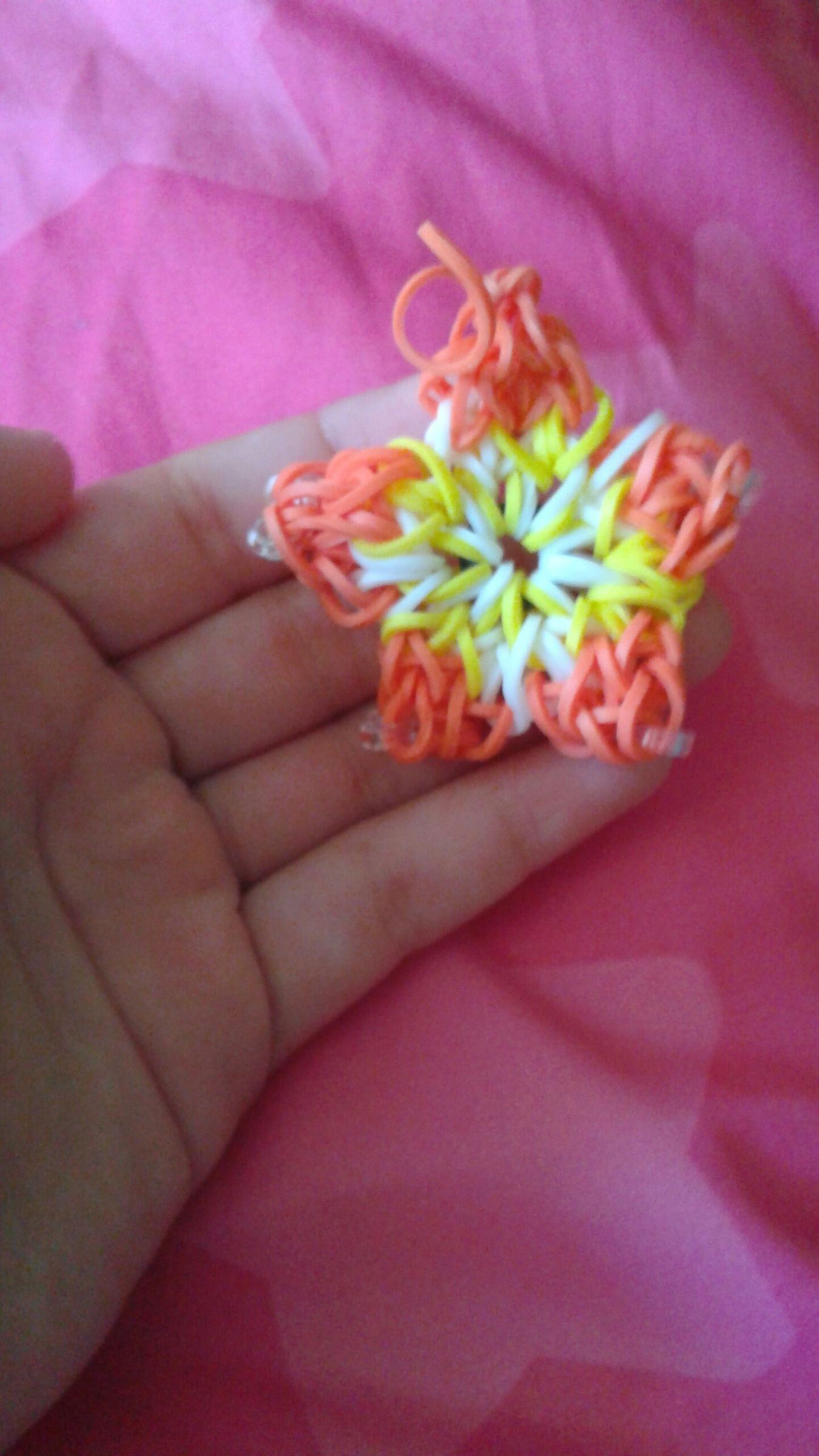 Rainbow Loom Hibiscus Charm