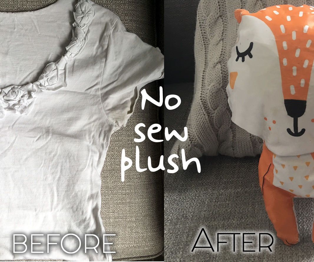 No Sew Fox Plush + FREE PRINTABLE