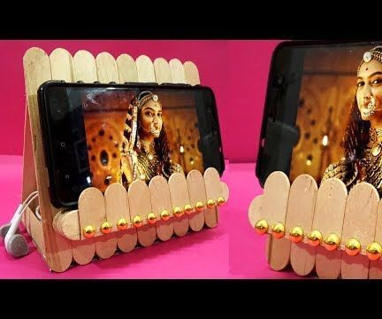 Easy and Beautiful Mobile Stand Made From Ice Cream Sticks