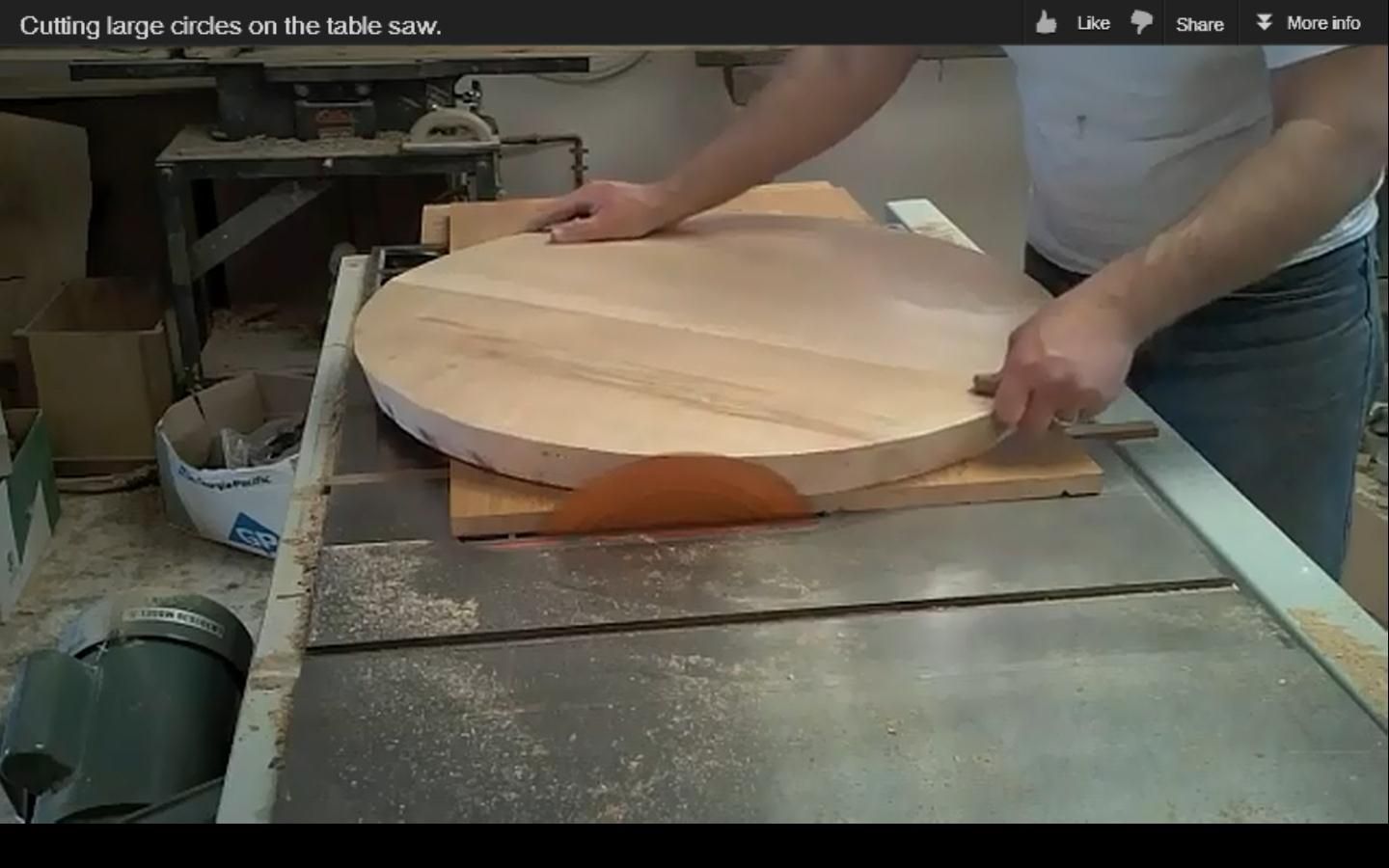 How to Cut Large Circles on the Table Saw.