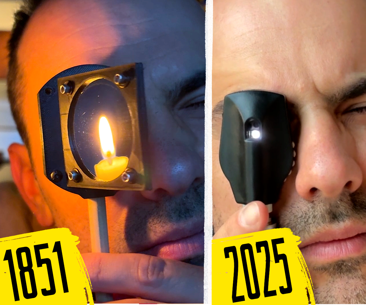 Building an 1850s-style Direct Ophthalmoscope