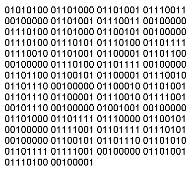 Learn Binary (The easy way) 01000001 00000001