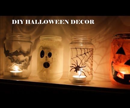 Halloween Decorations With Glass Jars