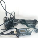 Hand crank USB charger / LED headlamp