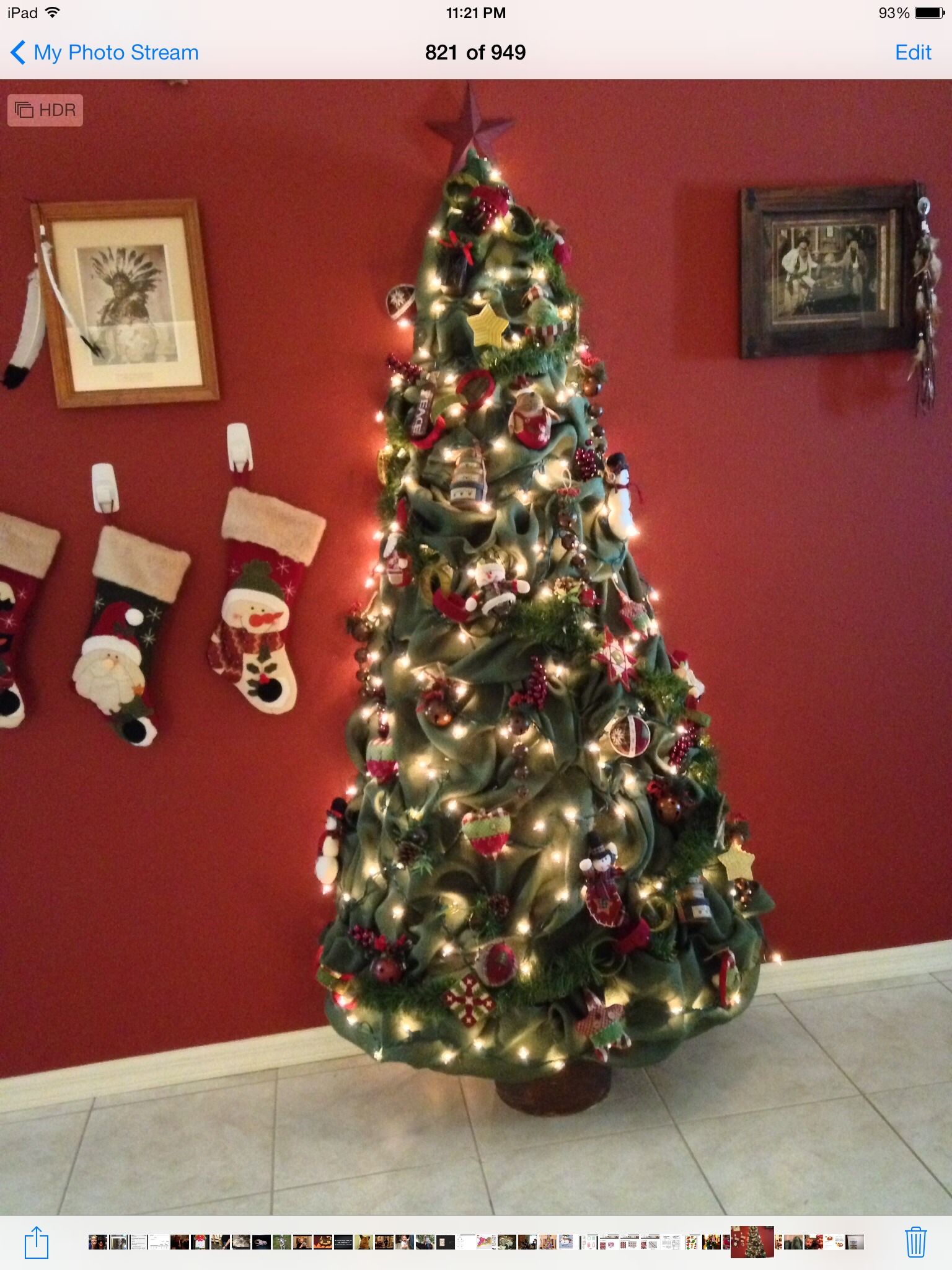 My Burlap Christmas Tree