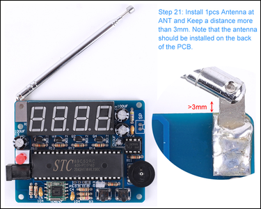 Install 1pcs Antenna at ANT and Keep a Distance More Than 3mm