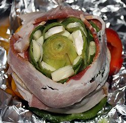 Garlic Stuffed Bacon Wrapped Artichokes