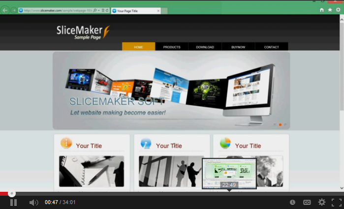 Video Tutorial: How to Create a Web Page With SliceMaker Products?