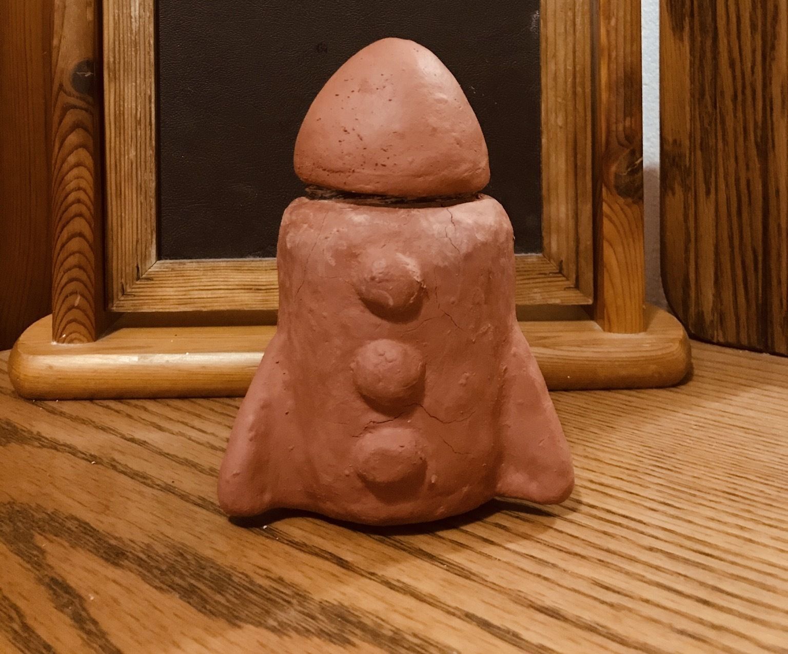 Space Rocket Clay Jar 