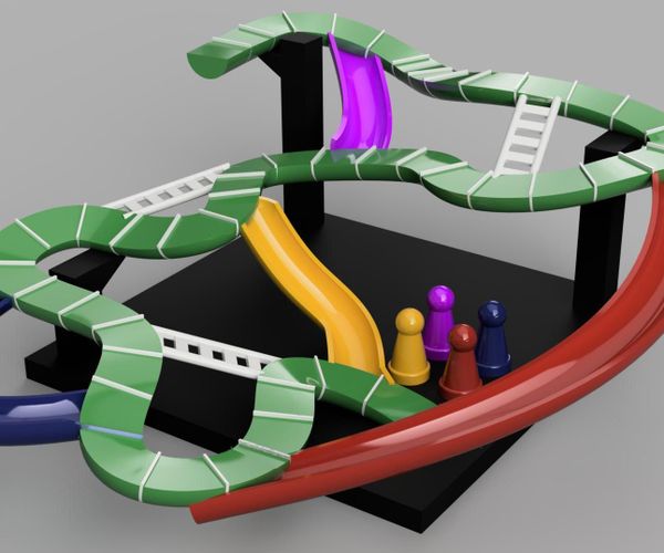 3d Snakes and Ladders