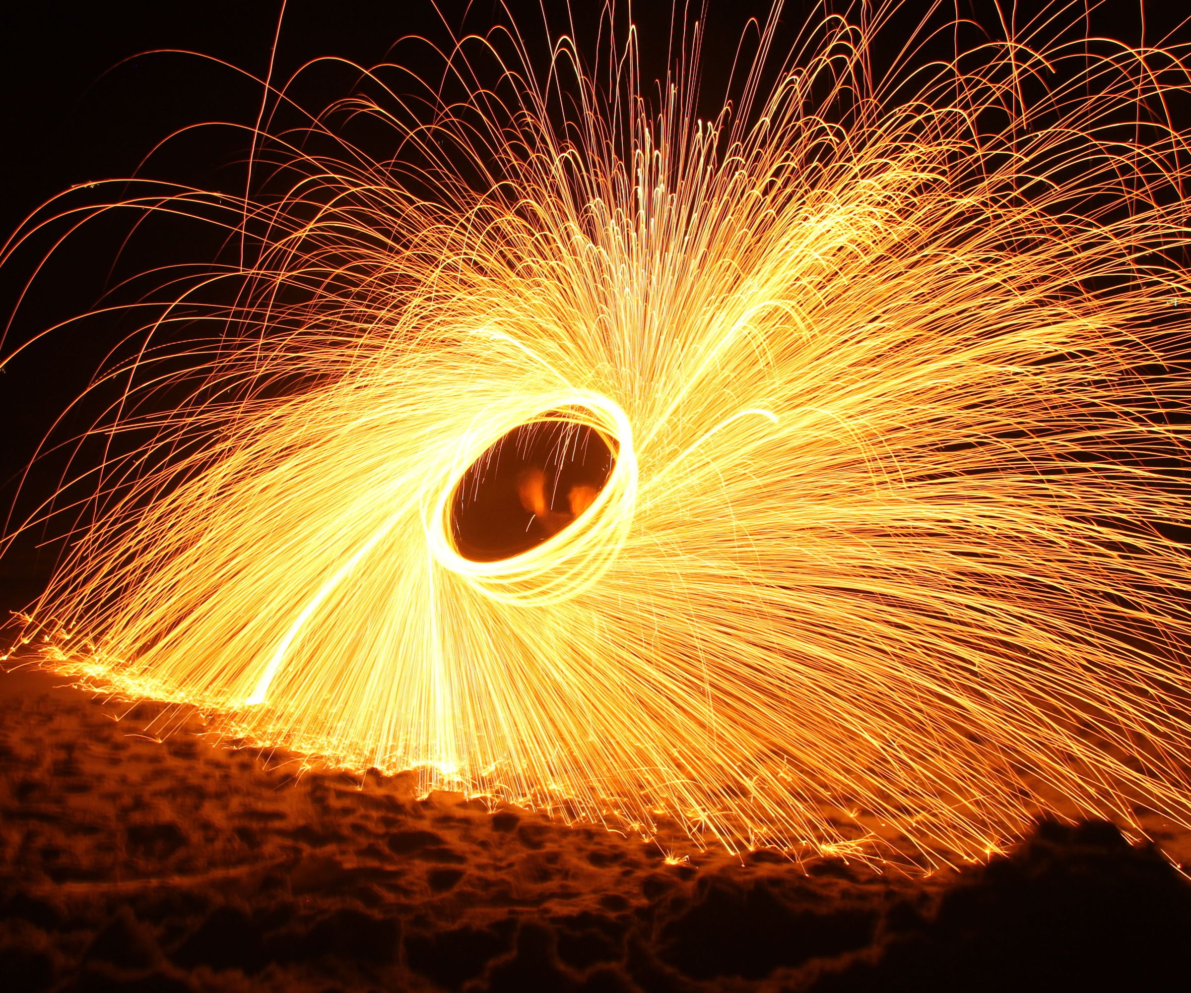 The Ring of Fire: a Cheap Steel Wool Pyrotechnic Display