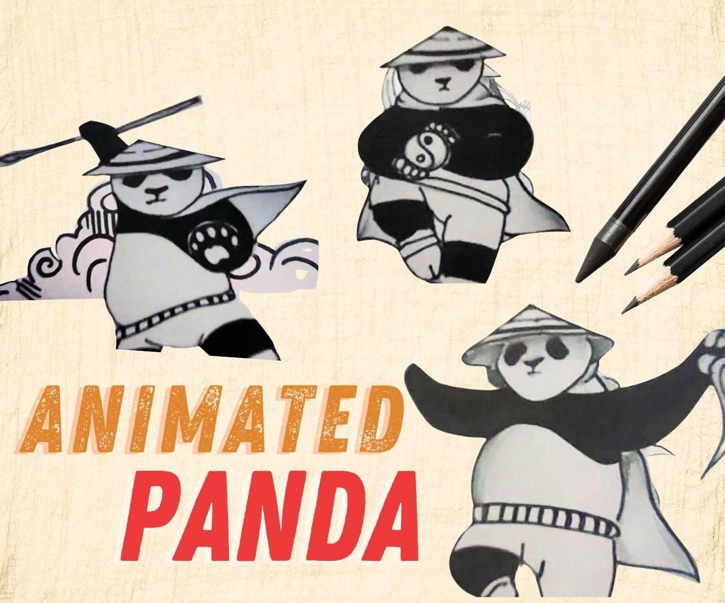 Panda Motion Trail - Frame-by-Frame Animation Magic 🐼 : 5 Steps ...