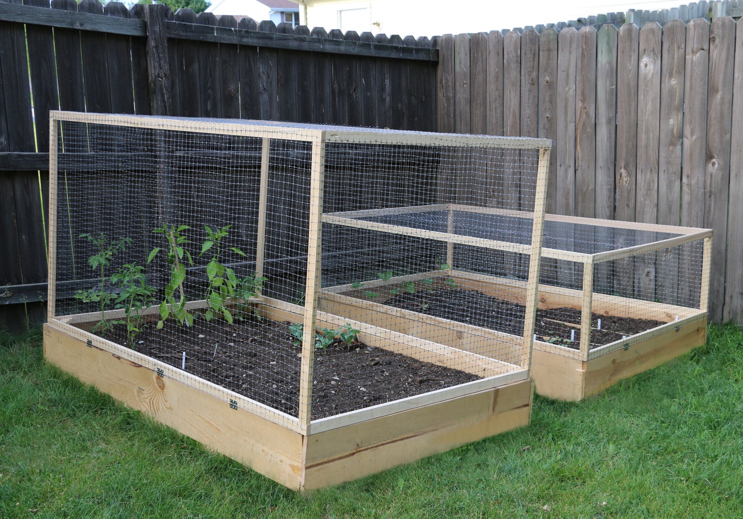 Finally, Add the Hinges to the Raised Garden Bed Covers