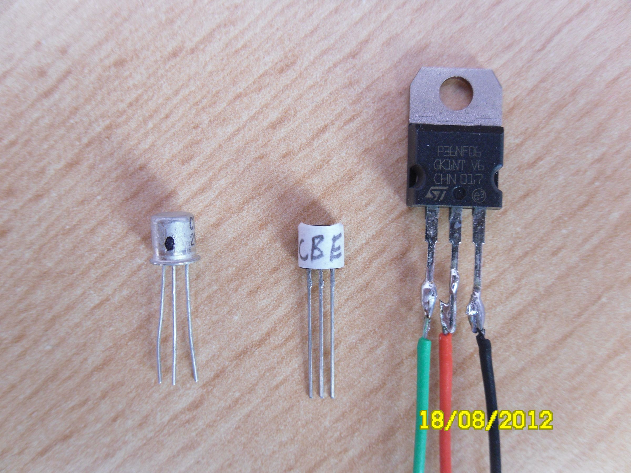 Identifying the correct leg of a transistor or MOSFET