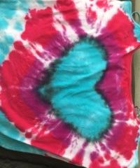 Heart Pattern Tie Dye Shirt