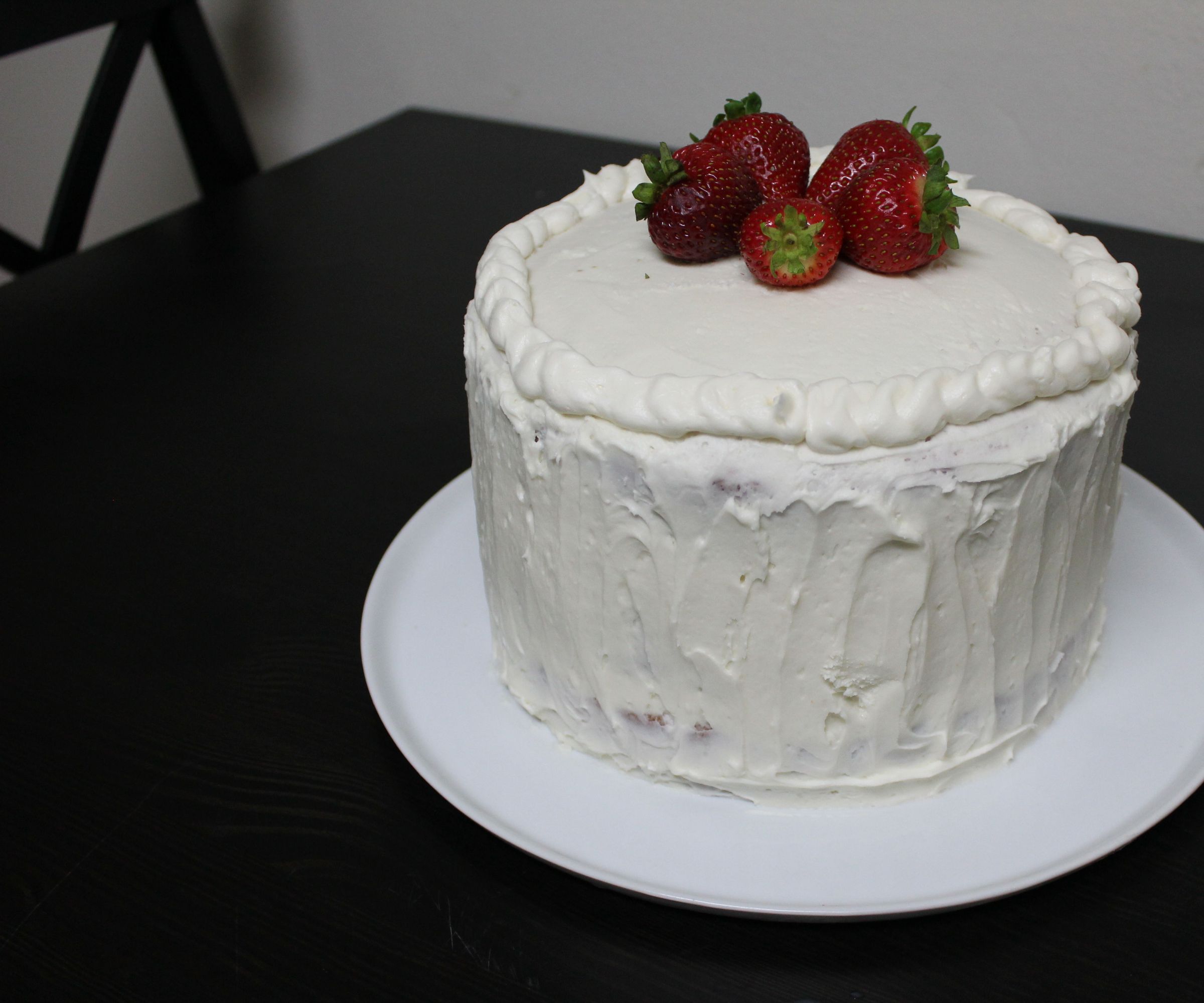 3-Layer Strawberry Vanilla Cake