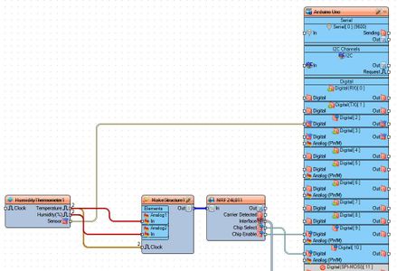 For Sender Arduino - in Visuino Add, Set & Connect Components