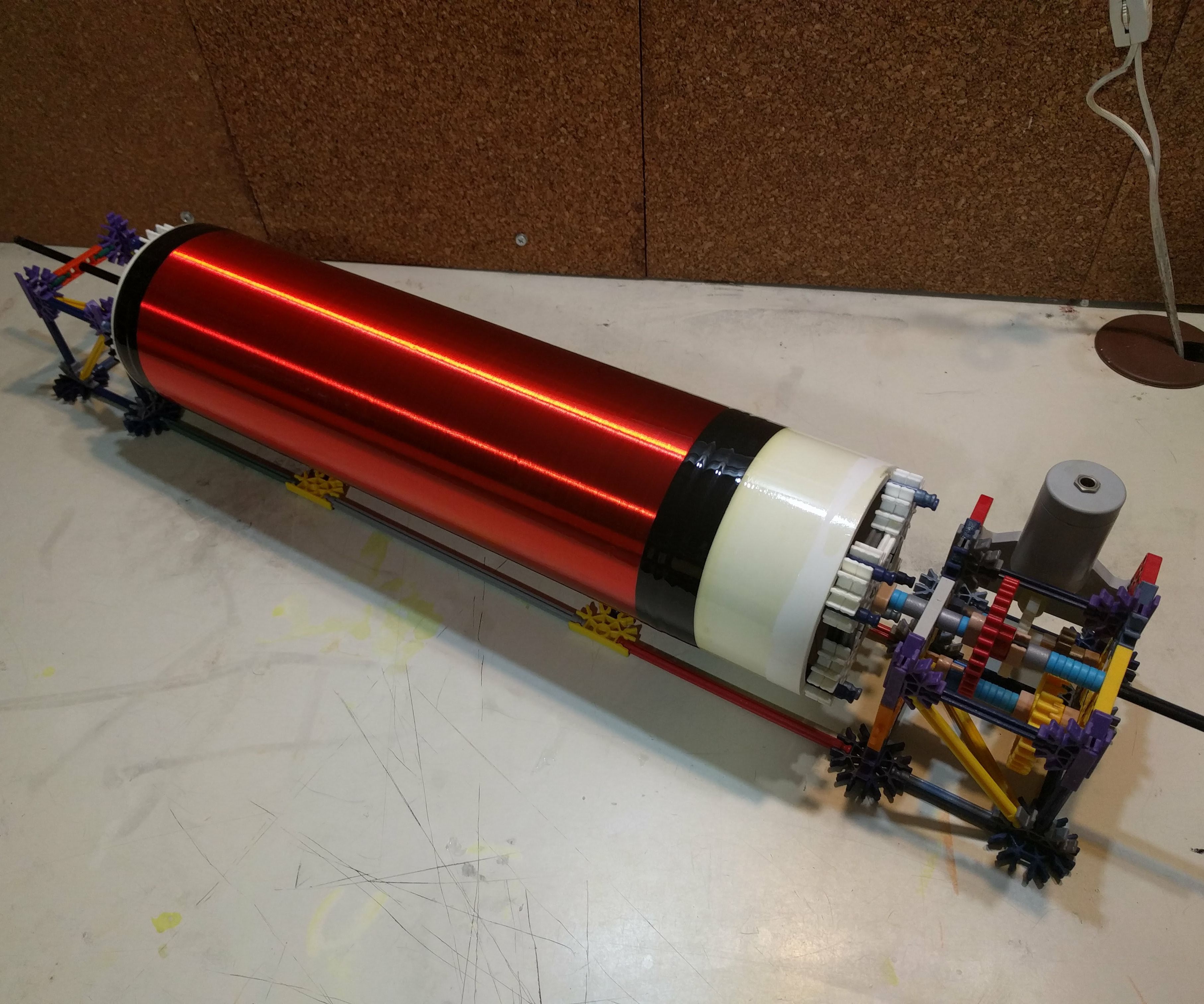 The Simplest Tesla Coil Winding Rig Built With K'nex