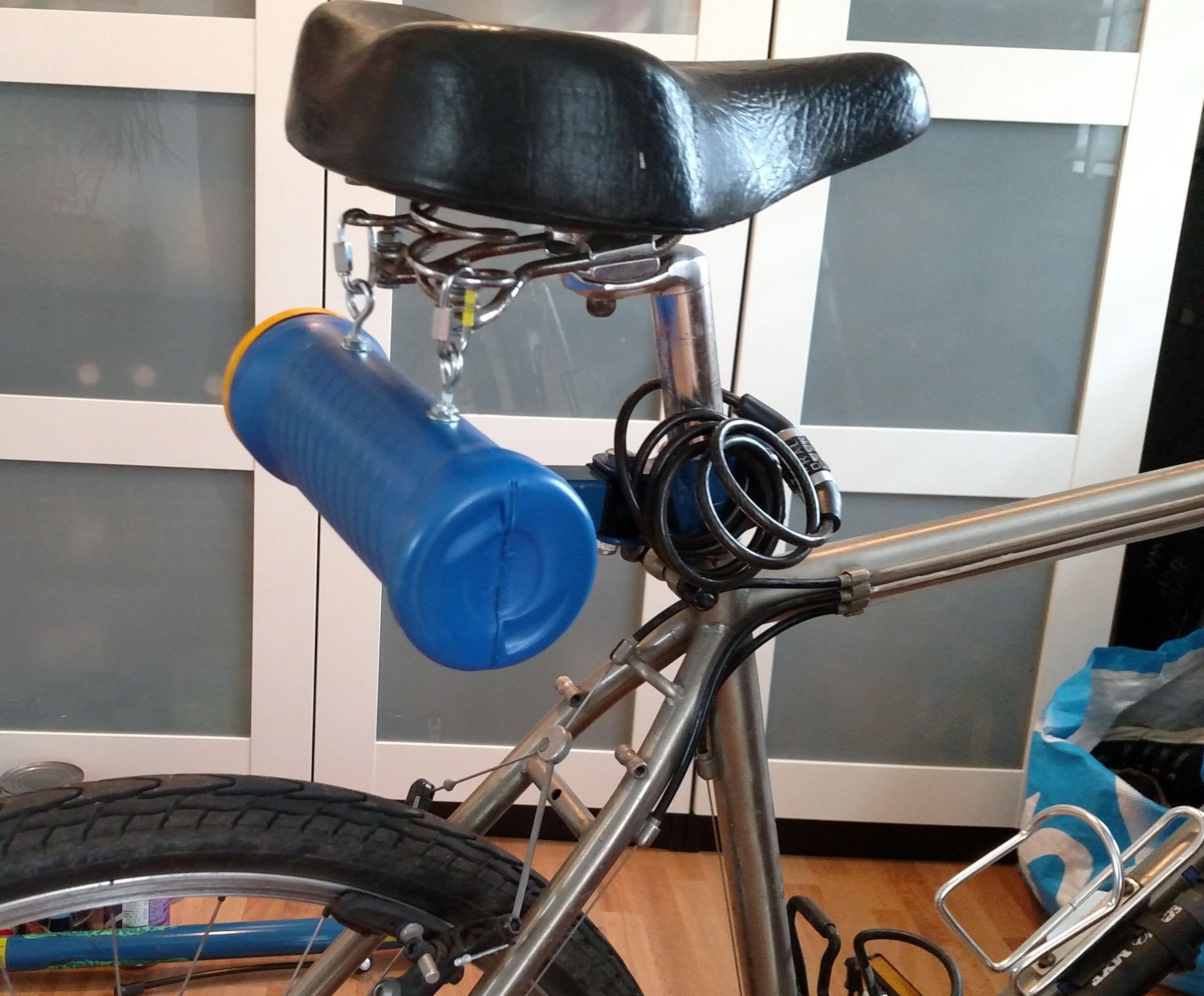 Upcycled Chip Can Bike Bag