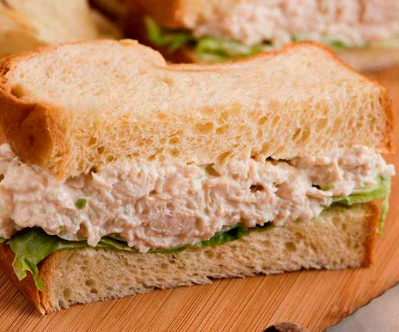 Russian Chicken Salad Sandwich With Spicy Horseradish