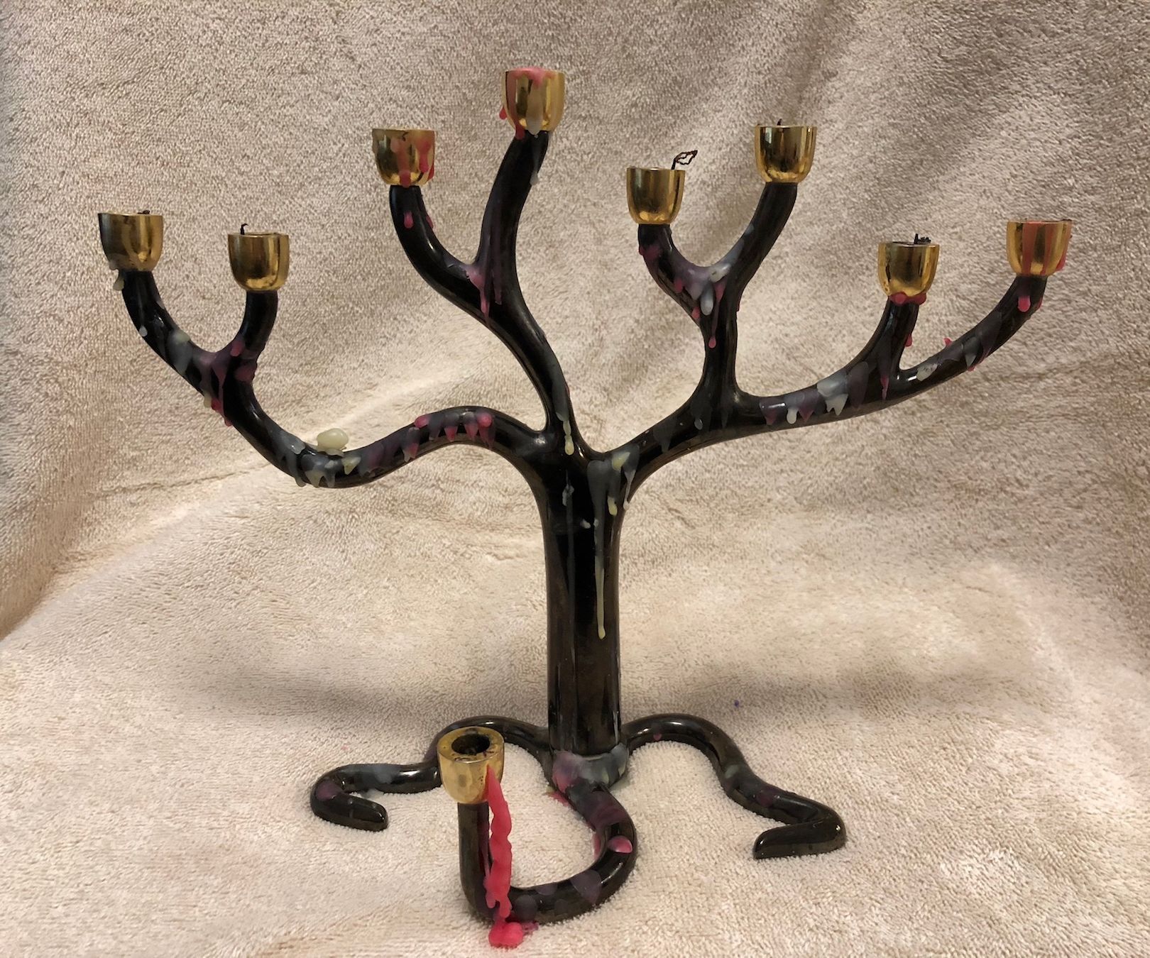 Cleaning a Chanukah Menorah