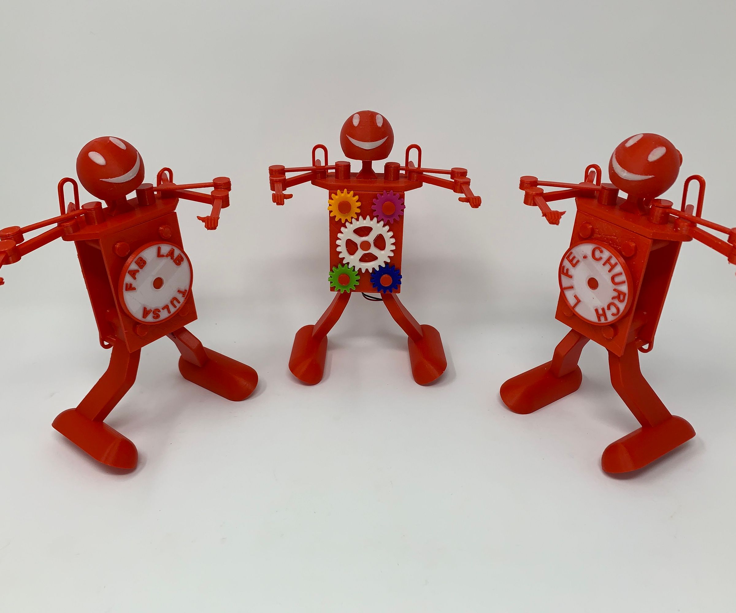 Fab Lab Tulsa Trophy and Dancing Robots