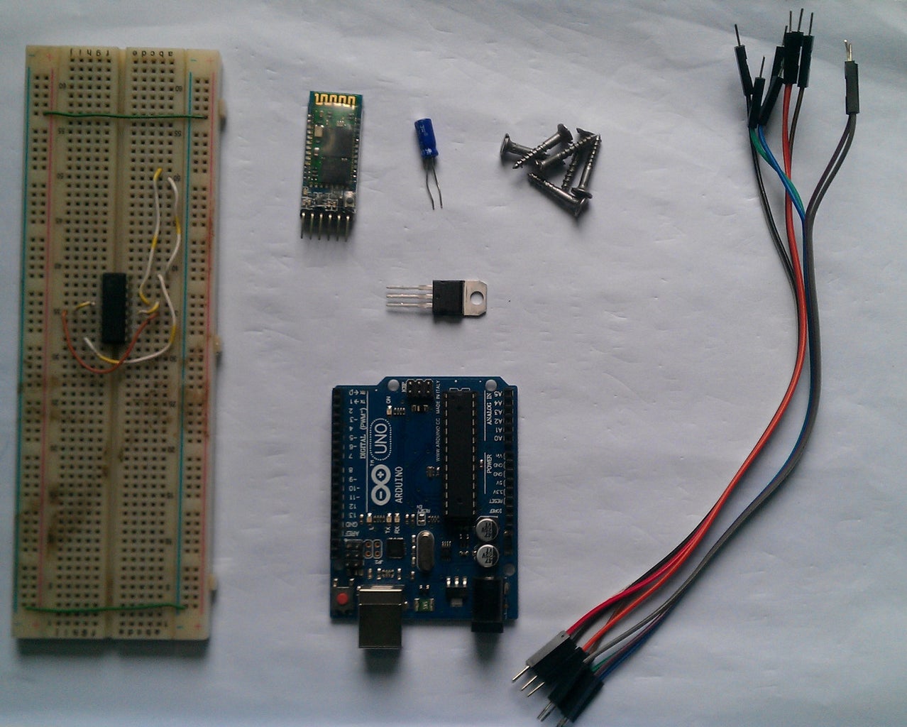 Required Components for Arduino Bluetooth Control Door Lock