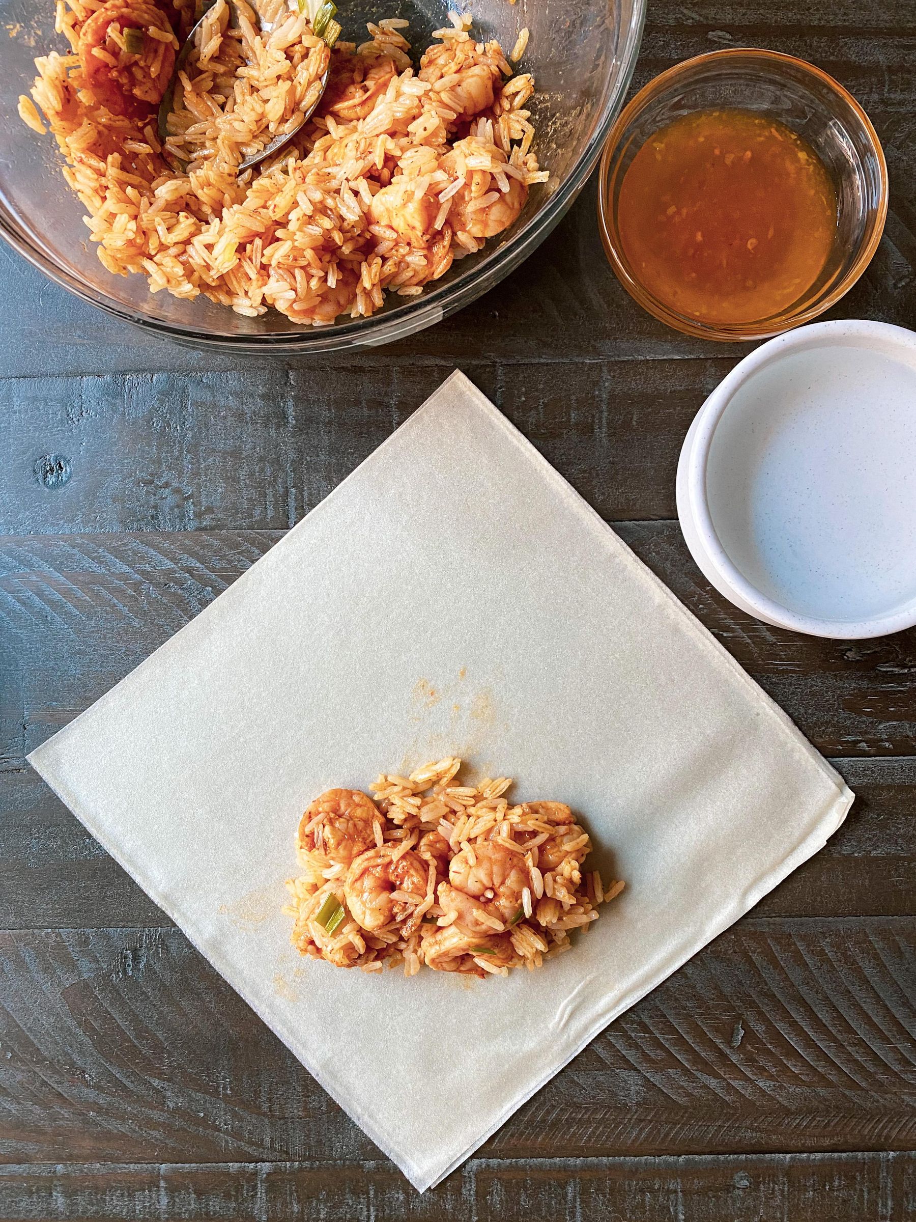 How to Roll Egg Rolls Jerk Shrimp Egg Rolls 4 Steps (with Pictures