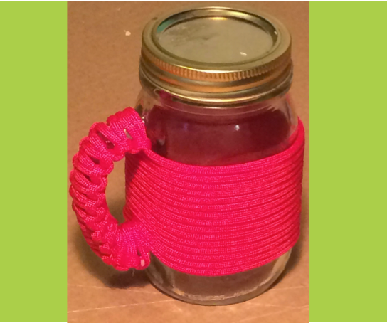 Paracord Wrapped Mason Jar Mug