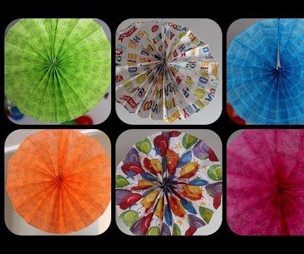 DIY: How to Make Rosette Fans With Tissue Paper Sheets | Birthdays Decoration | Parties Decoration