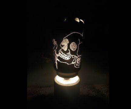 Rotating Concrete Lamp From Coke Cans