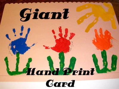 Giant Hand Print Art Card