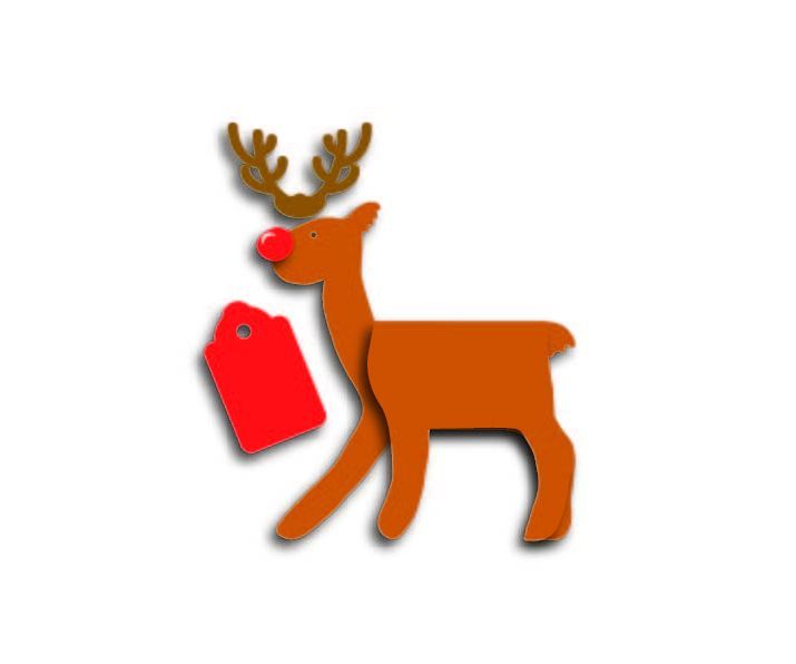 Reindeer Christmas Gift Card