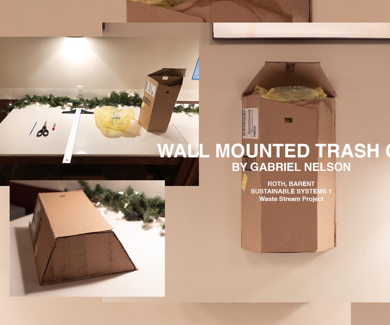 Wall Mountable Cardboard Trash Can