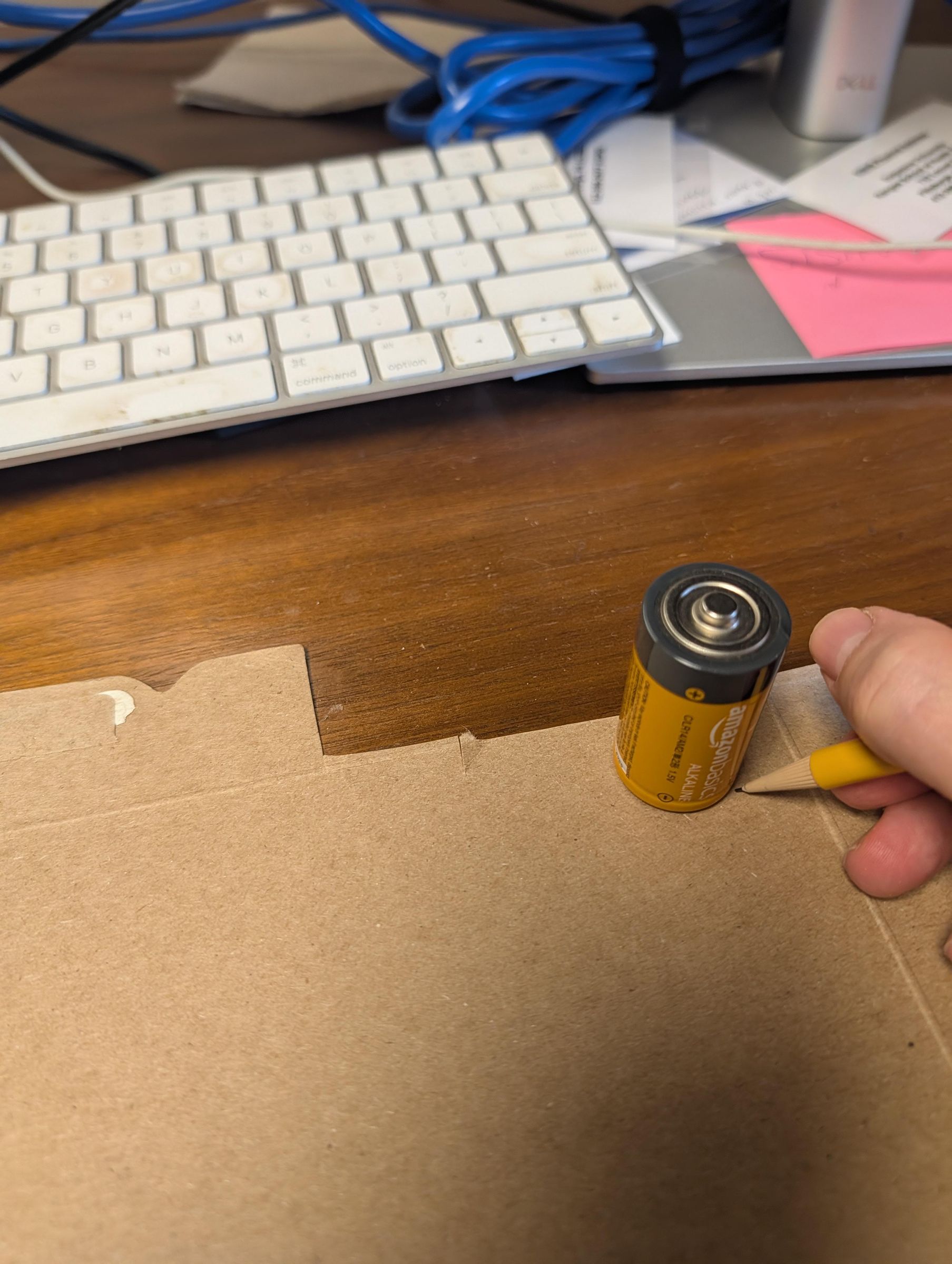 Cut Out a Battery-sized Piece of Card Stock
