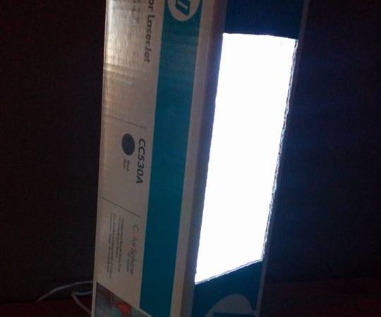 Cardboard Office Lamp