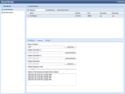 Login to SensorMonkey and Publish Stream for Controlling Arduino