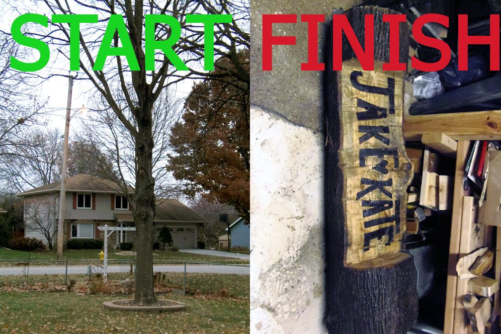 Etch A Sign Into Wood and Cut The Sign Out of A Log With A Chainsaw