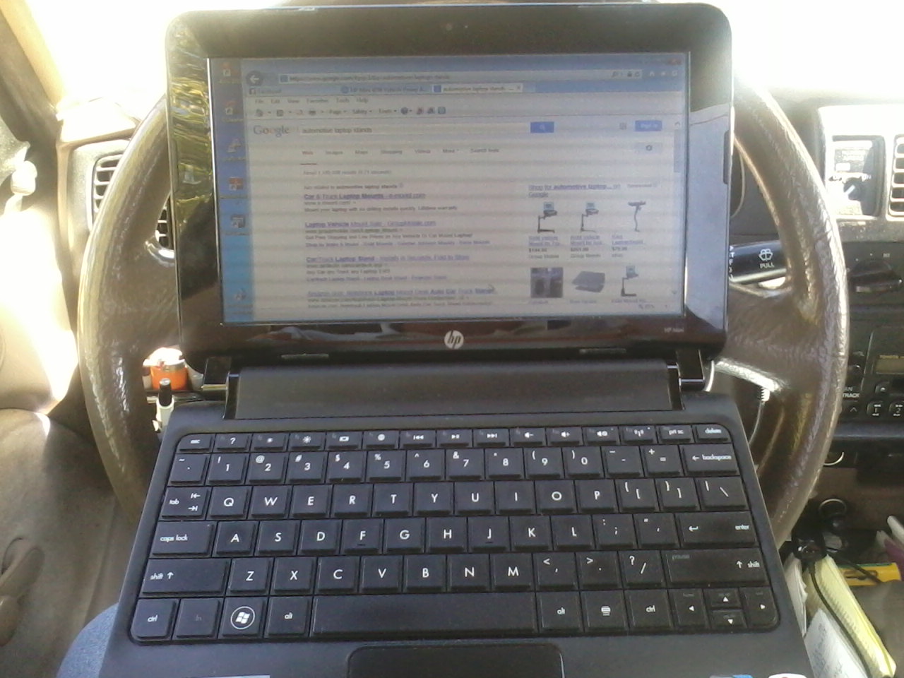 Poor Man's Automobile Laptop Stand