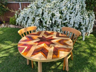 Upcycled Table Into Barn Quilt Table